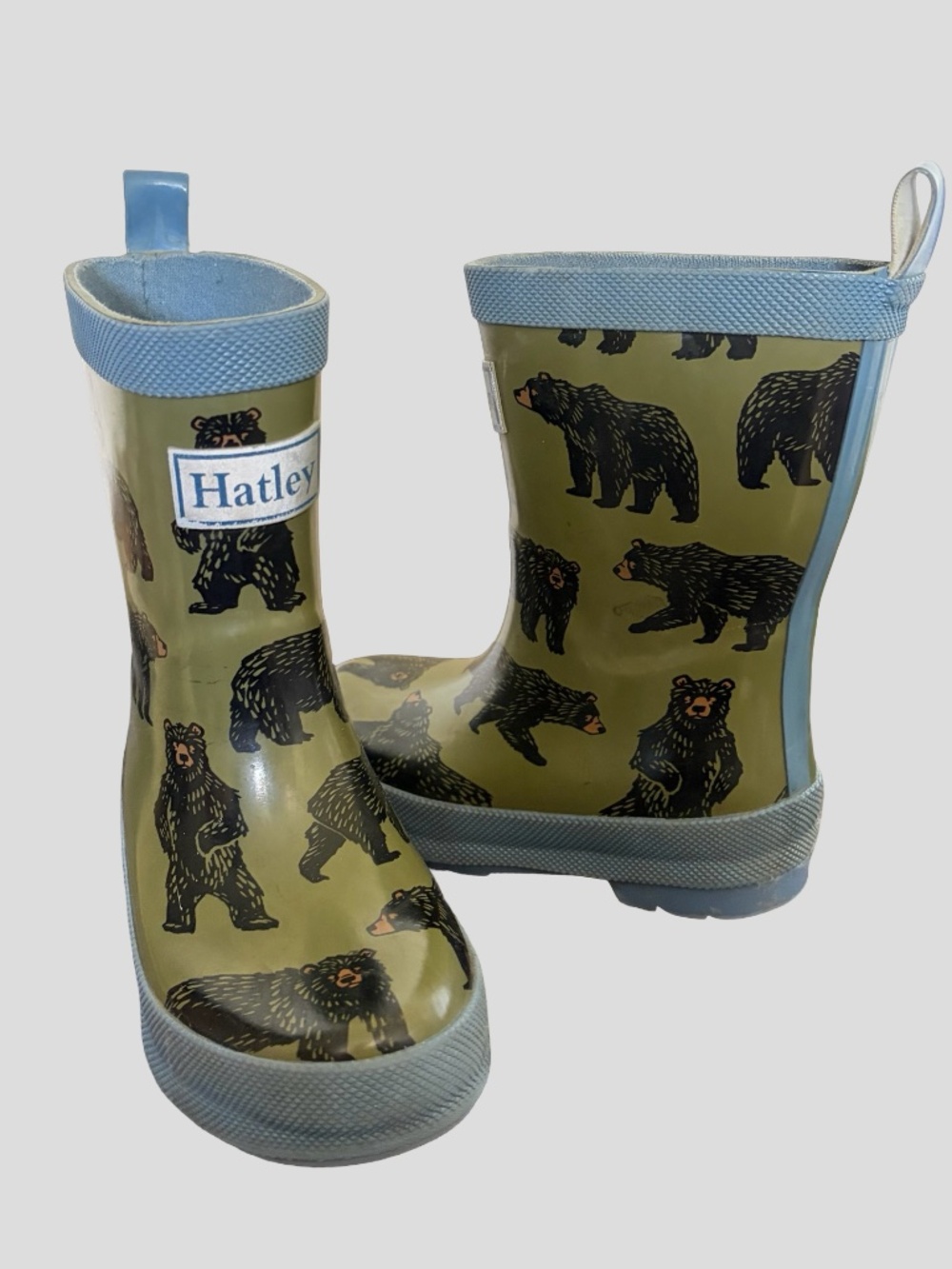 Hatley Kids Wild Bear Green/Blue Outdoor Rainbows-Sz-7